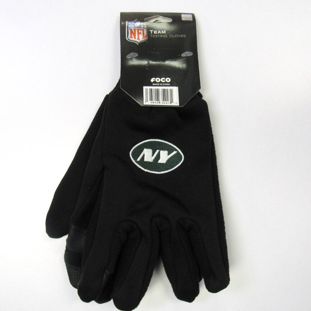 New York Jets Men's Winter Texting Gloves Officially Licensed NFL Gear NEW
